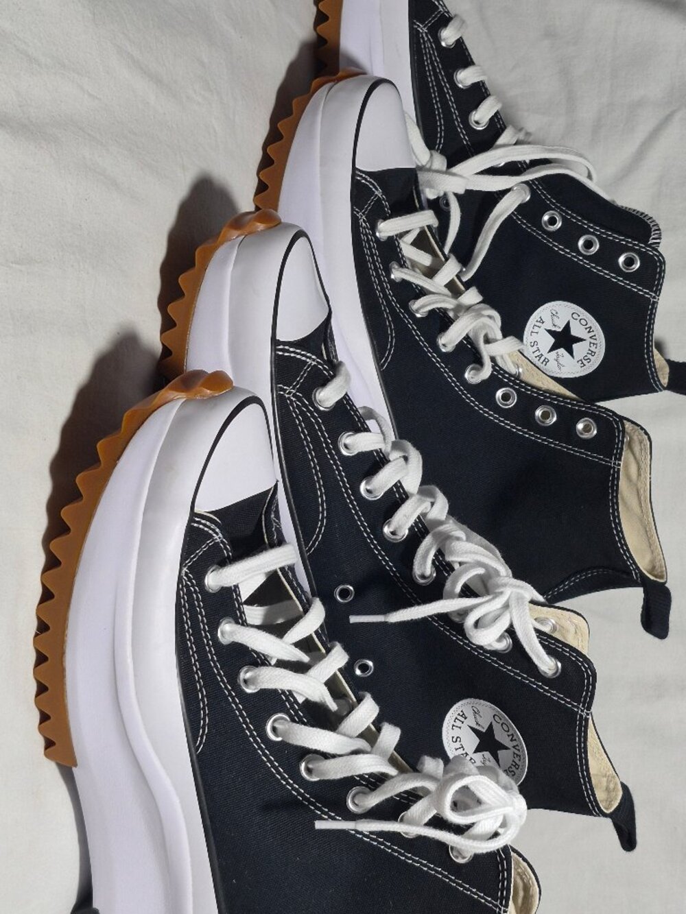 Converse Run Star Hike Black White High Sneakers Shoes 166800C Size M 10 W 11.5 - Picture 16 of 16